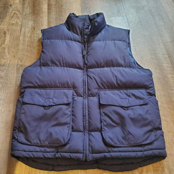 St. John's Bay Jackets & Blazers - ST. JOHN'S BAY NAVY PUFFER VEST SZ MEDIUM ZIPPER CLOSURE DEEP POCKETS